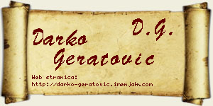 Darko Geratović vizit kartica